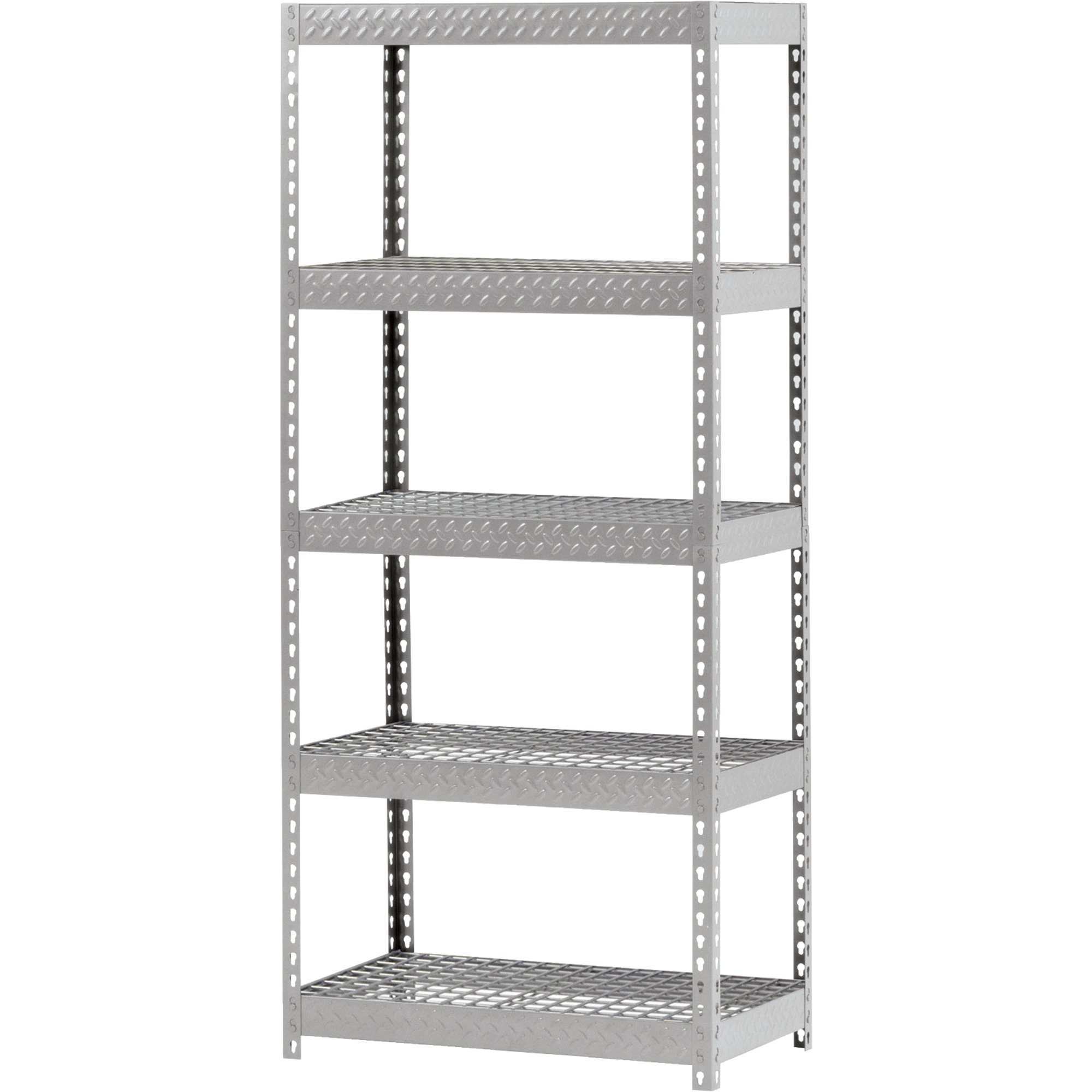 Edsal NSF Certified Treadplate Steel Storage Unit — 36in.W x 18in.D x 72in.H, 5-Shelf, Model# TP3618W